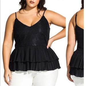 CITY CHIC Crystallized Peplum Tank